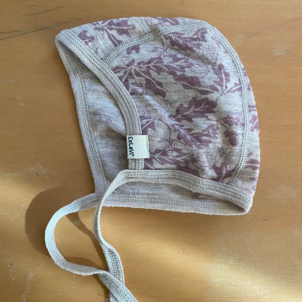 Wool baby bonnet